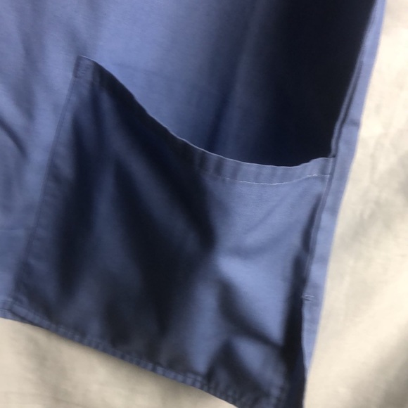 Blue scrub top nurse medical uniform 2 pockets xs - Picture 8 of 10